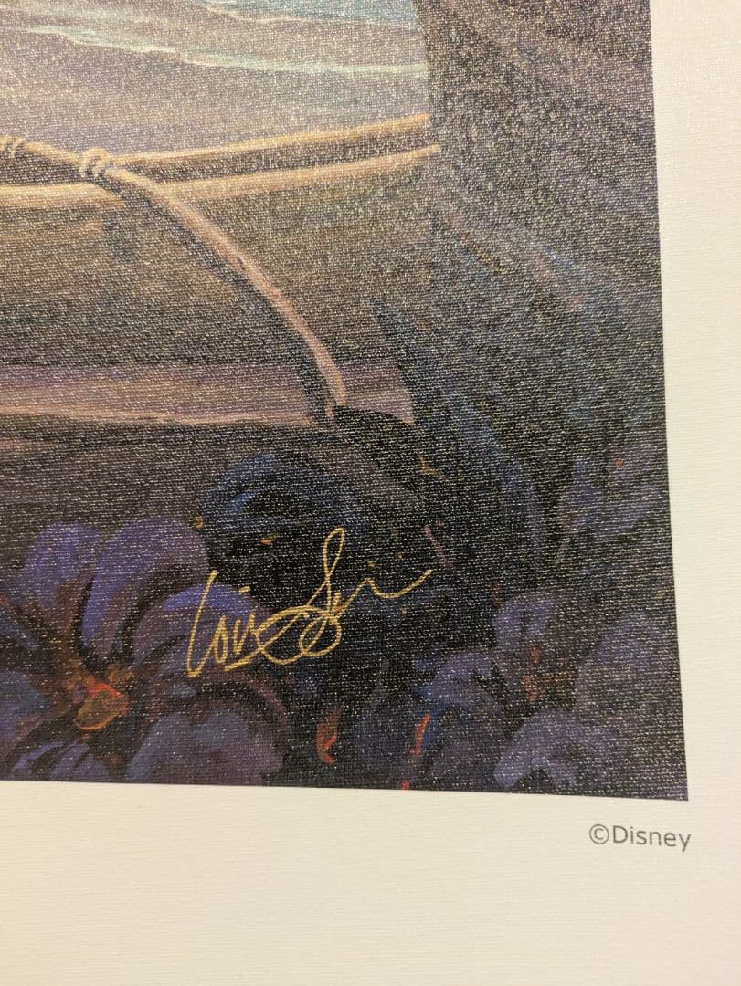 ディズニーハワイアンホリデー絵画ディズニー公認画家ウィリアムサイン入り