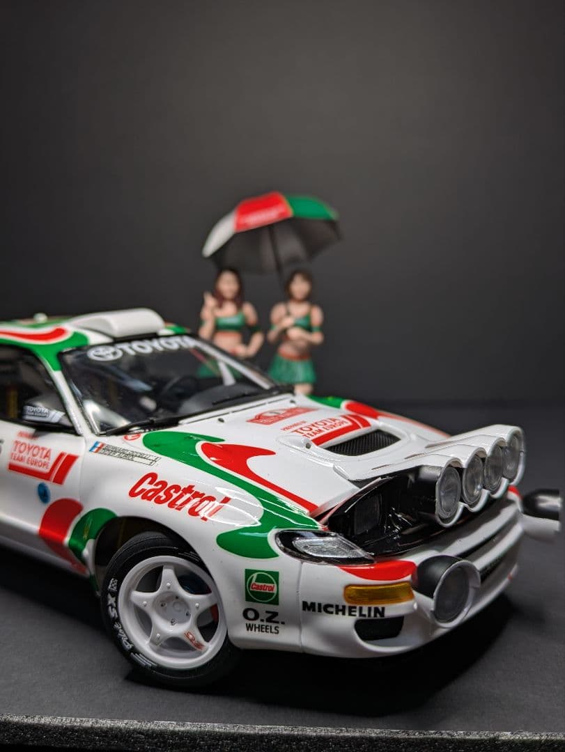 タミヤ 1/24 カストロールセリカ と ハセガワ フィギュア(完成品)