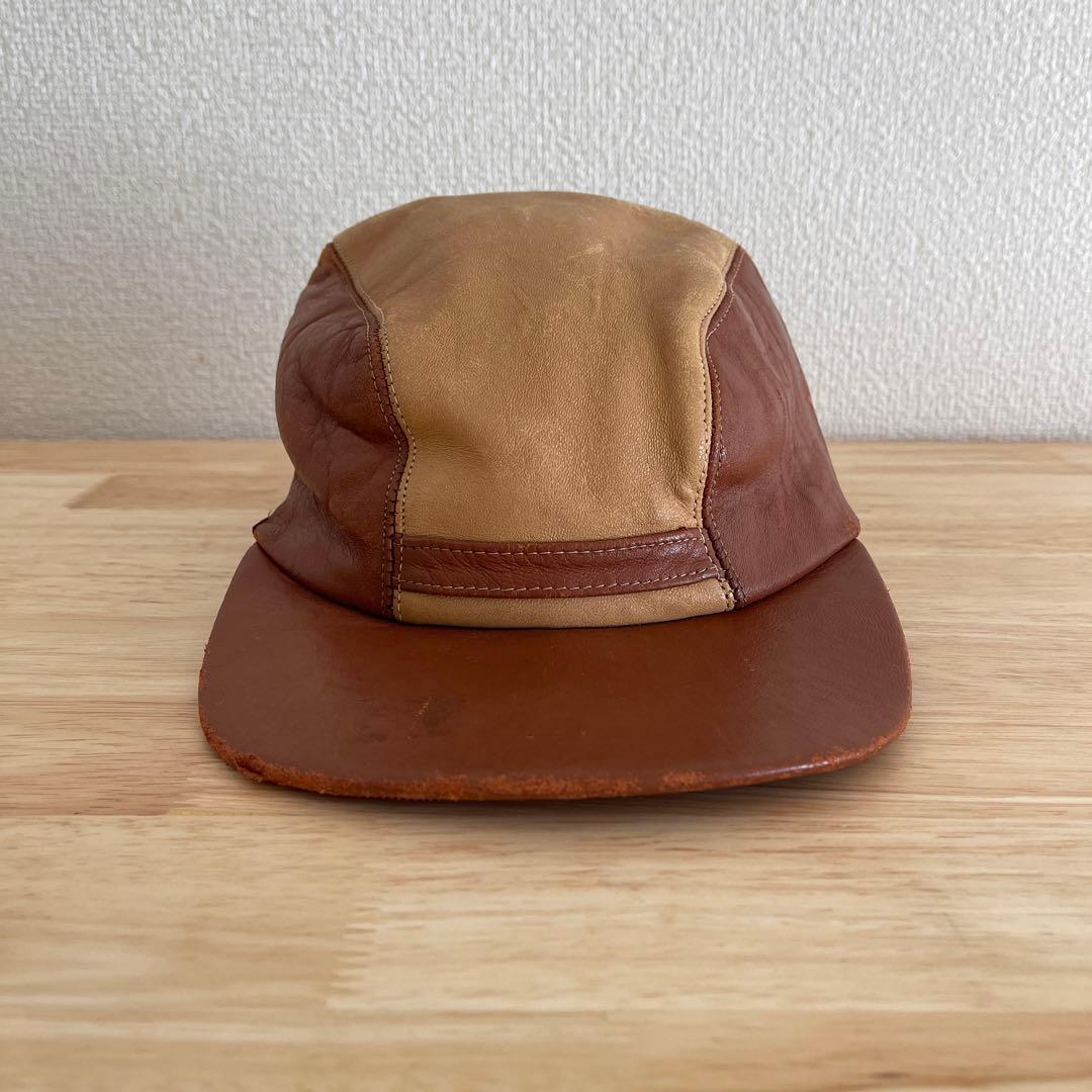 希少　50's レザー　キャップ