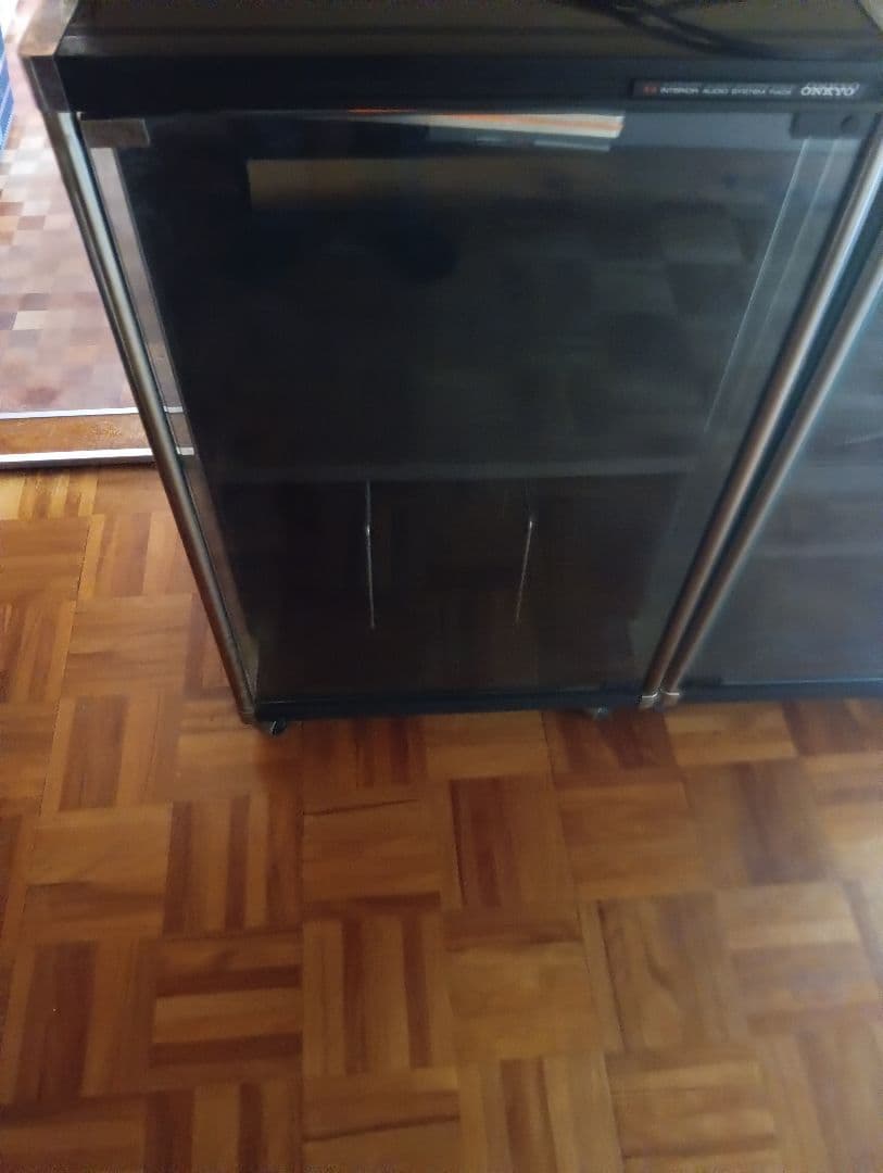 【レア・値下げ可能】オーディオラック　ONKYO　昭和レトロ　木製ラック①