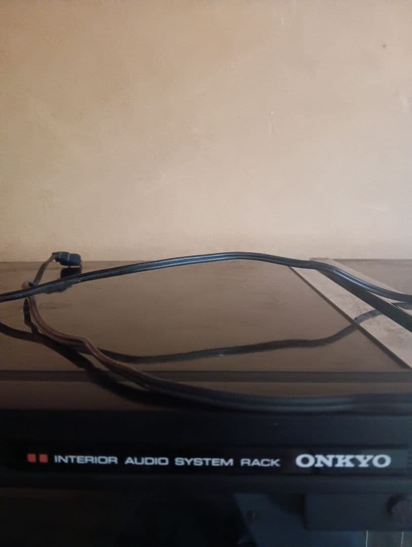 【レア・値下げ可能】オーディオラック　ONKYO　昭和レトロ　木製ラック①