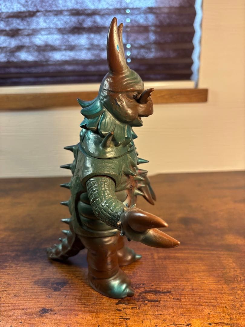 流星人間ゾーン　ドラゴンキング　当時物　ソフビ　オレンジ製　ブルマァク　マルサン