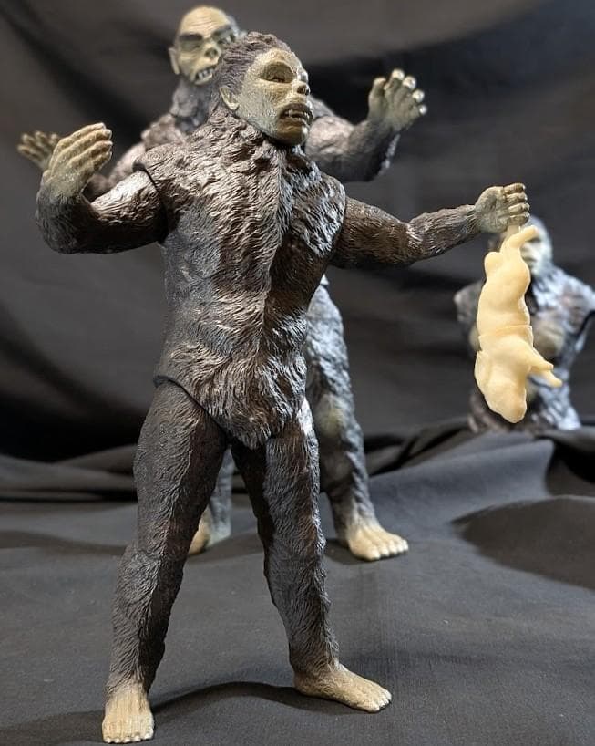 獣人雪男（エクスプラス）ソフビ 親子２体セット＋ＮＧ版頭胴体部アタッチメント