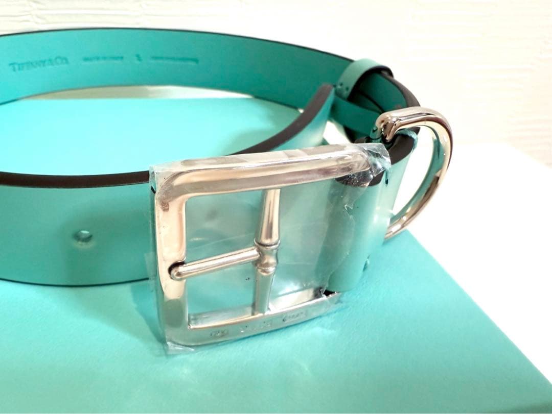 未使用品 Lサイズ⭐️Tiffany ティファニーレザー 犬首輪ドッグカラーペット