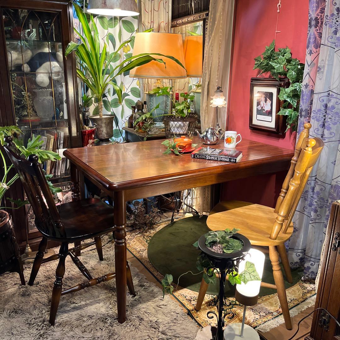 ヴィンテージ コロニアル ST メラミントップコンパクトダイニングテーブル