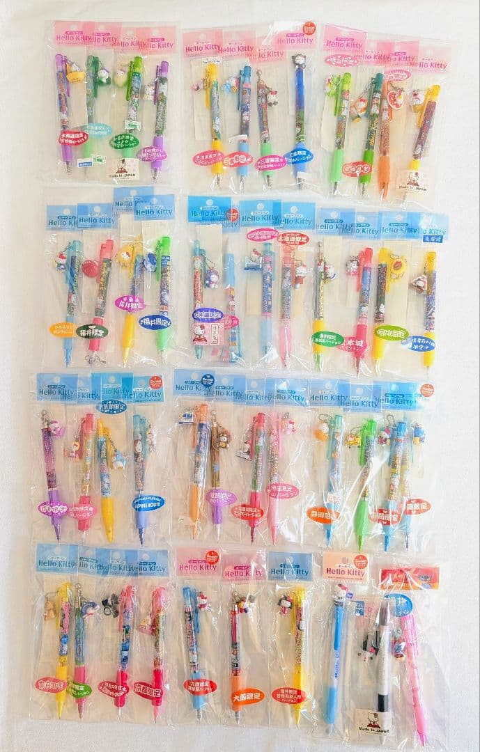 サンリオ　ハローキティ　ご当地キティ　シャープペン　ボールペン　合計46本