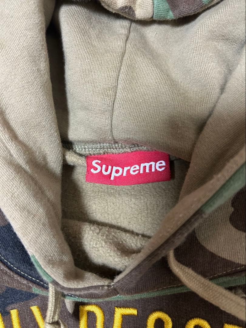 Supreme シュプリーム 09SSスウェット パーカー 迷彩力モ刺繍