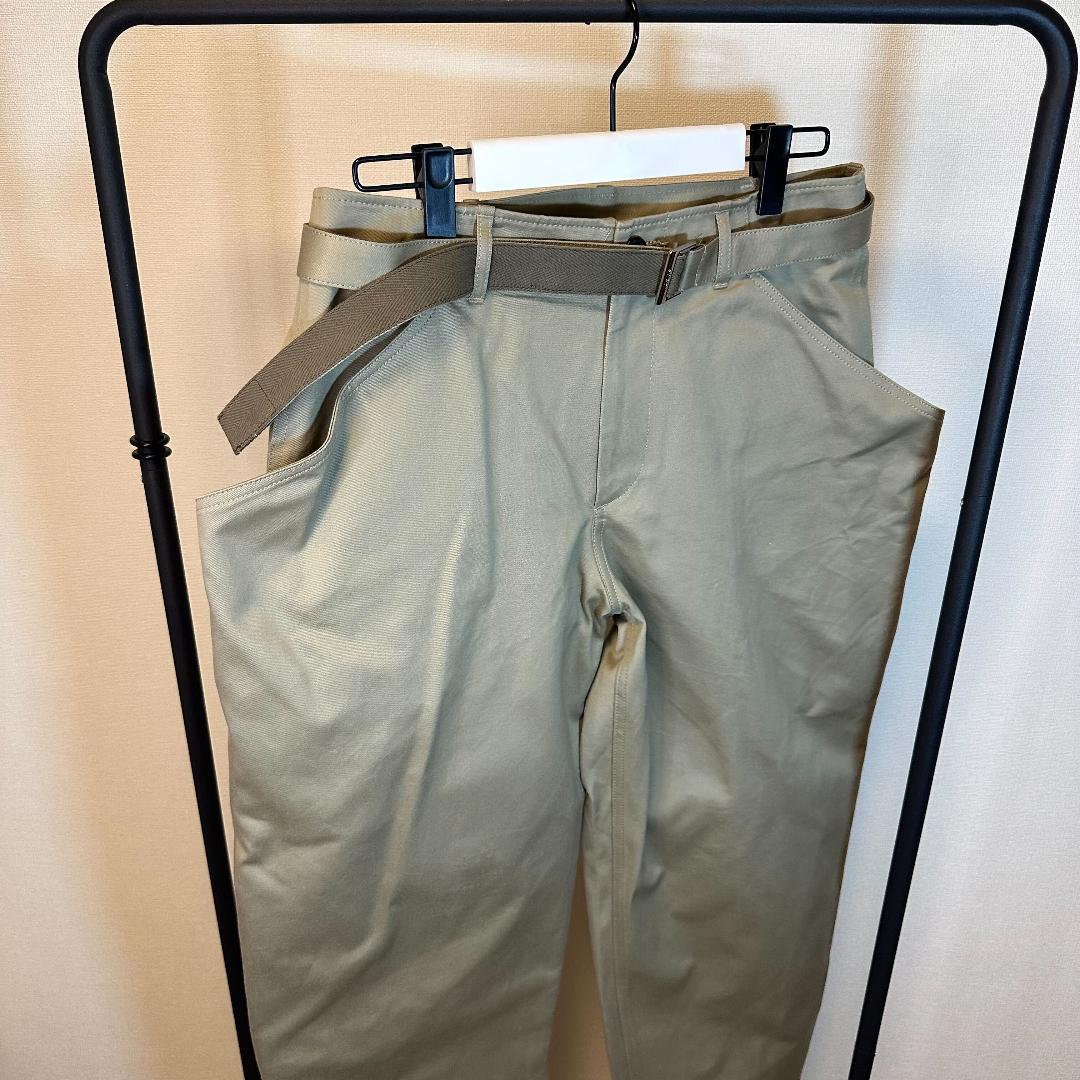 sacai サカイ 25SS コットンチノパンツ ベージュ サイズ2