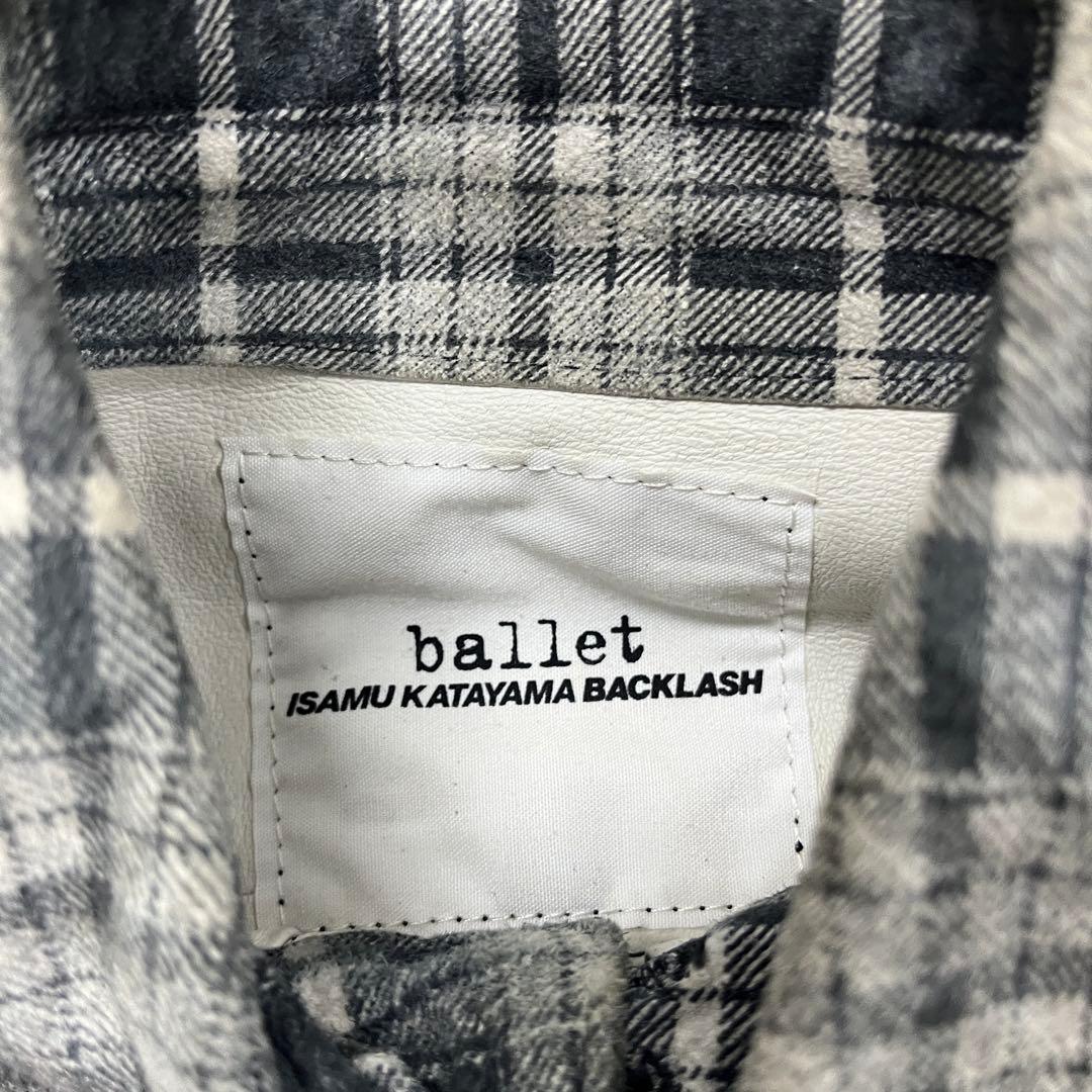 ballet ISAMU KATAYAMABACKLASHチェック柄レザーシャツ