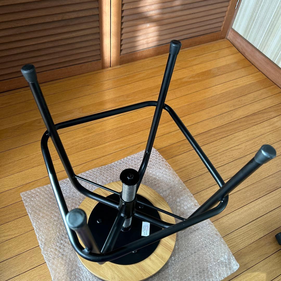 【MAYU】　【美品】Glam　ロースツール　昇降式ダイニングスツール