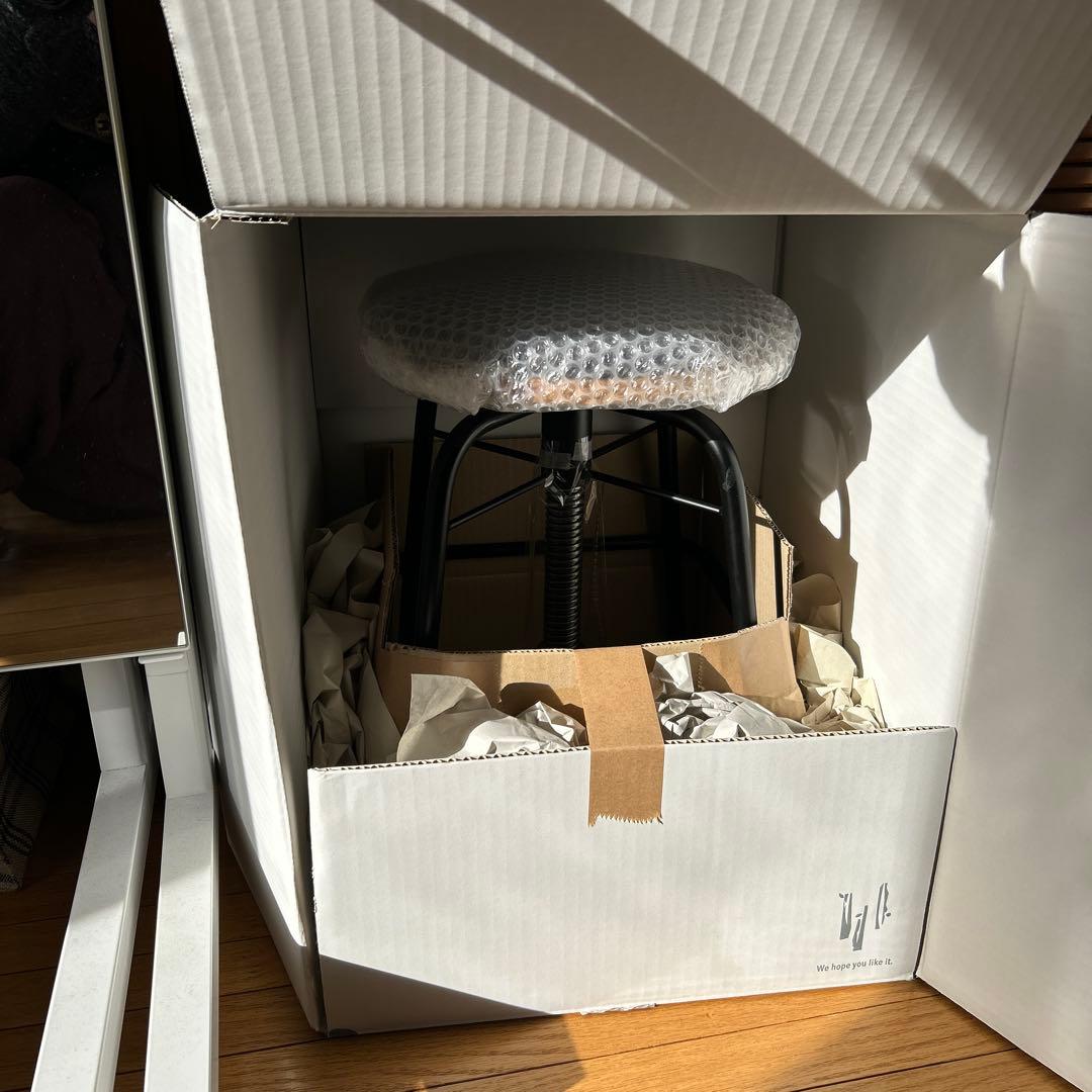 【MAYU】　【美品】Glam　ロースツール　昇降式ダイニングスツール