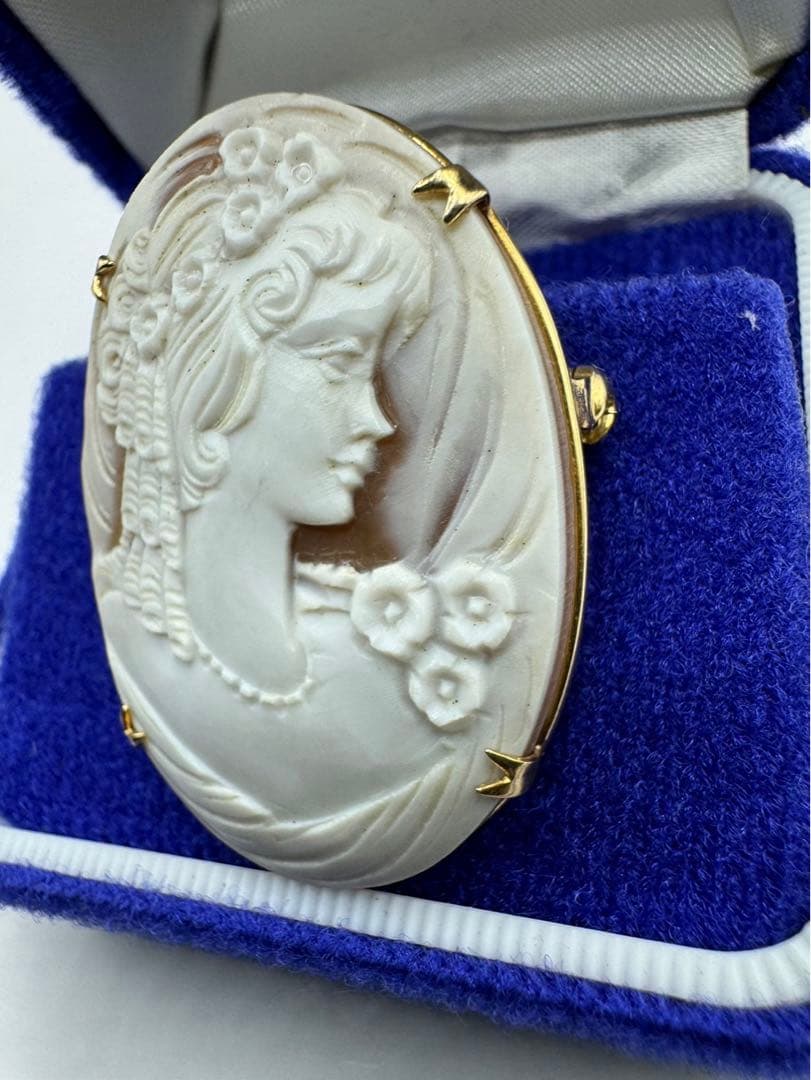 k18 diluca カメオブローチ　ネックレストップ　cameo 希少