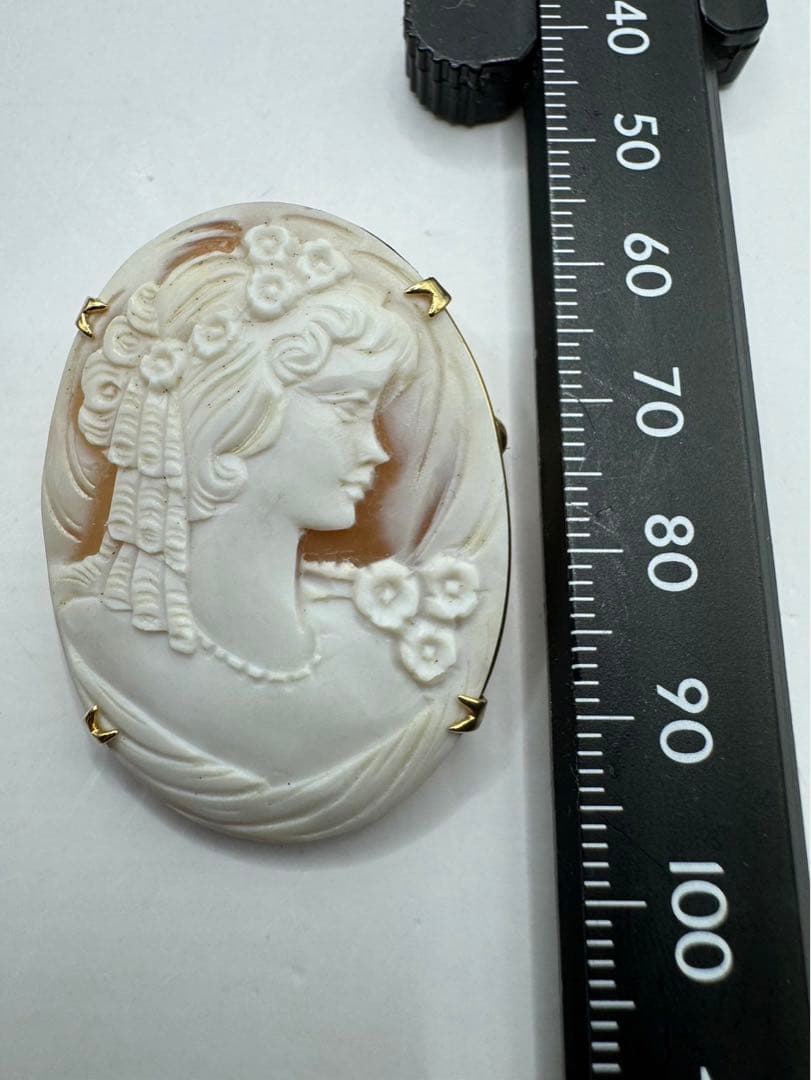 k18 diluca カメオブローチ　ネックレストップ　cameo 希少