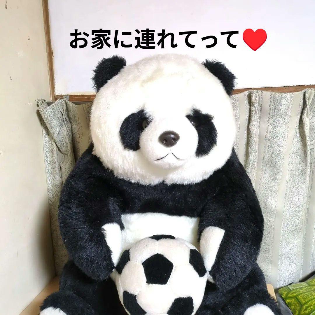 特大　パンダ　ぬいぐるみ 可愛い　サッカーボール　ギフト　ビンテージ　クリスマス