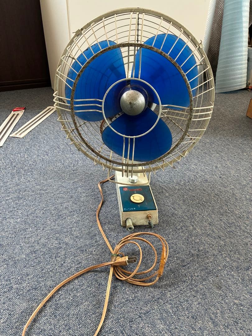 National 扇風機 F-30UL 3枚羽 ブルー 壁掛け 昭和レトロ
