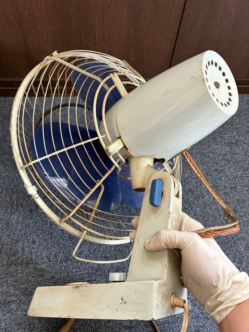 National 扇風機 F-30UL 3枚羽 ブルー 壁掛け 昭和レトロ