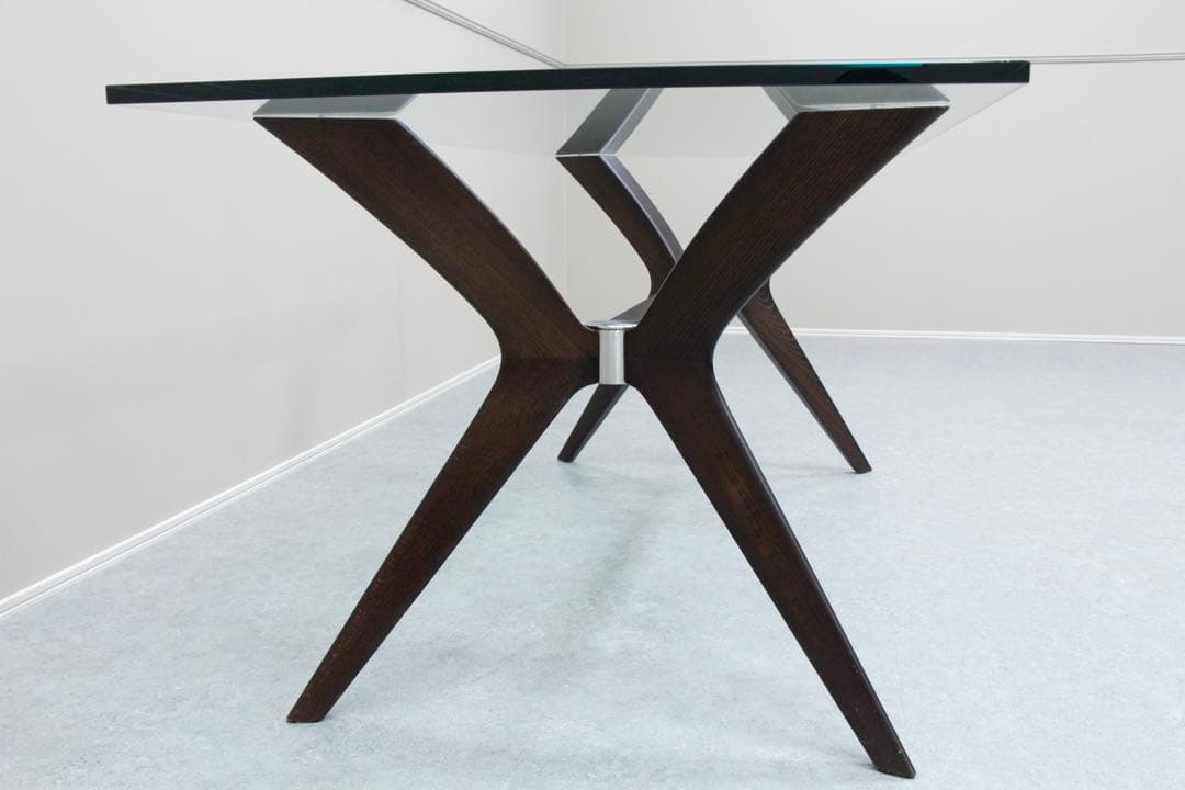 【極美品】 Calligaris カリガリスTOKYO ガラスダイニングテーブル