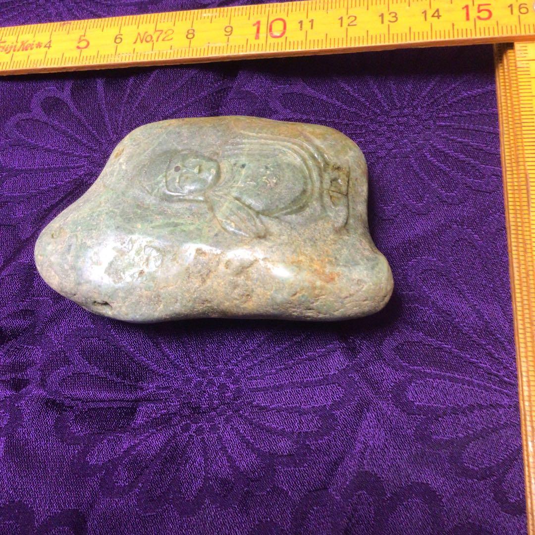 国産糸魚川翡翠阿弥陀仏座像刻石　国産ヒスイ　翡翠