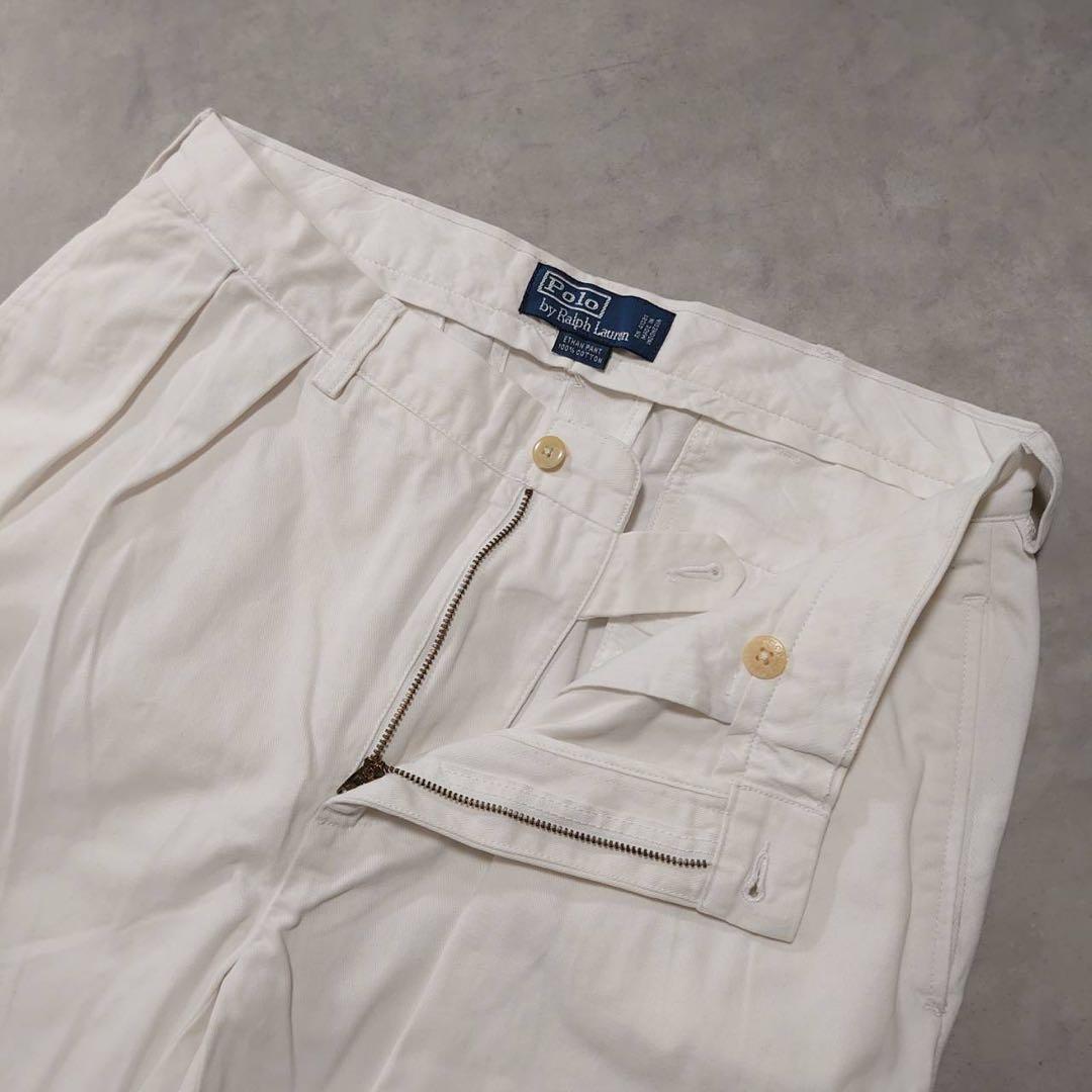 ポロチノPolo by Ralph Laurenツータックチノパンツ古着K276