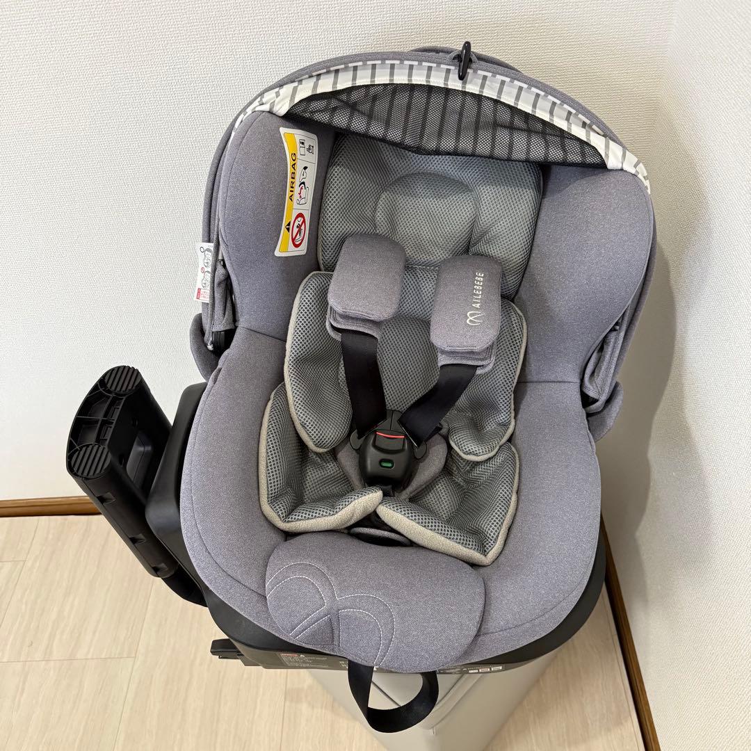 【美品】新生児 エールべべクルット5iプレミアム グレーラテ