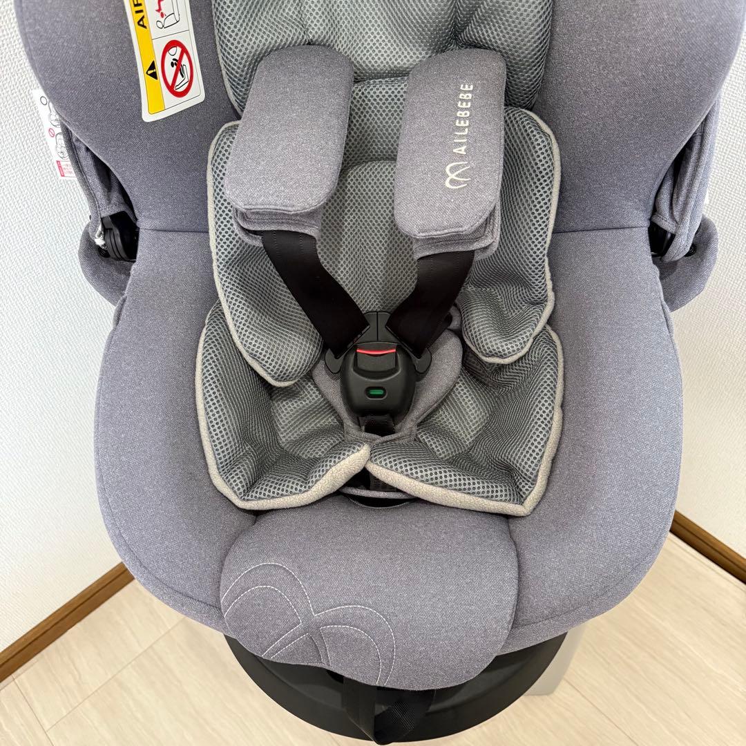 【美品】新生児 エールべべクルット5iプレミアム グレーラテ