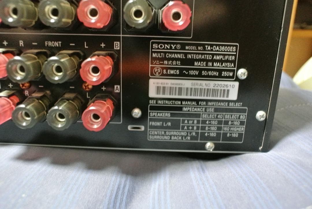 TA-DA3600ES AVアンプ SONY 動作品 リモコン3つ付