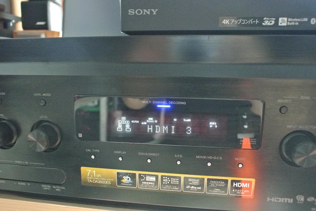 TA-DA3600ES AVアンプ SONY 動作品 リモコン3つ付