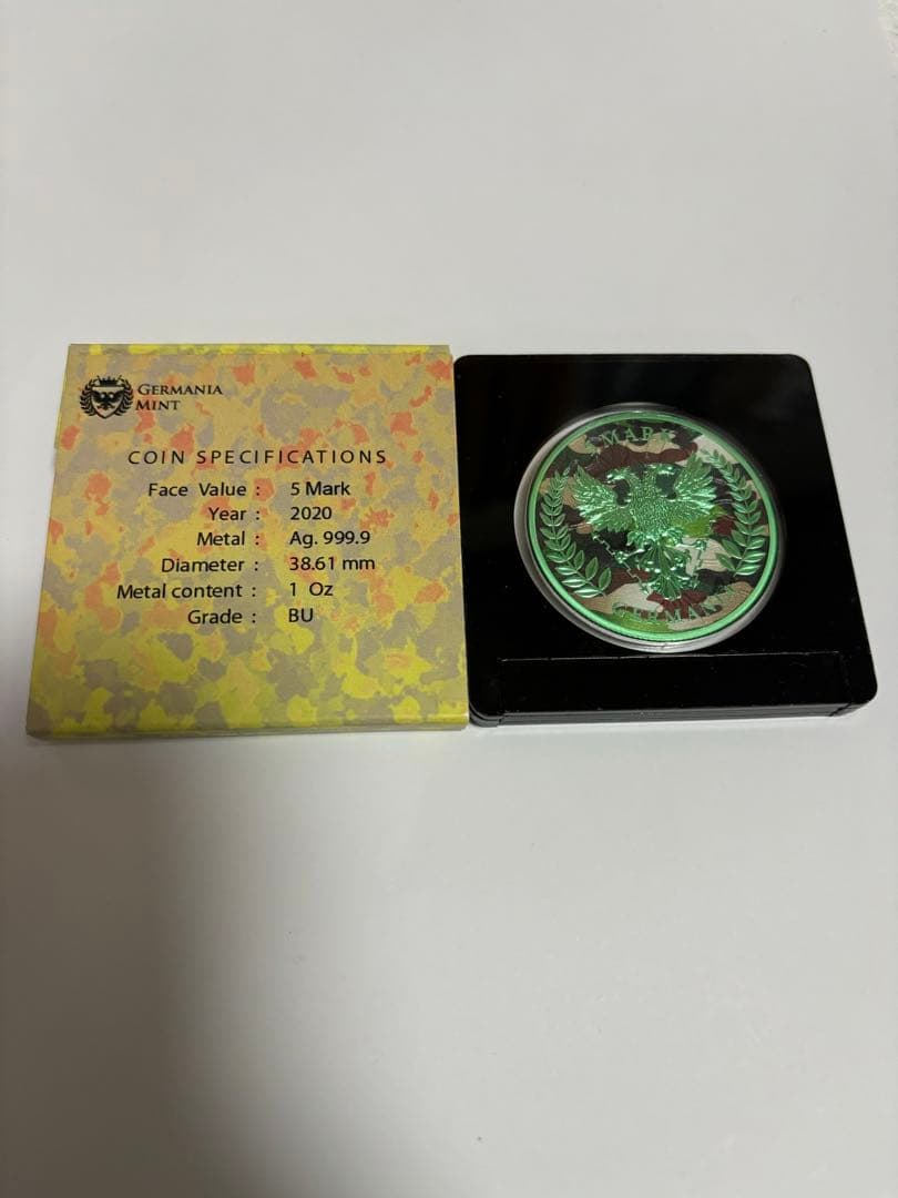 2020 ドイツ　ゲルマニア　CAMOUFLAGE 純銀１オンス銀貨
