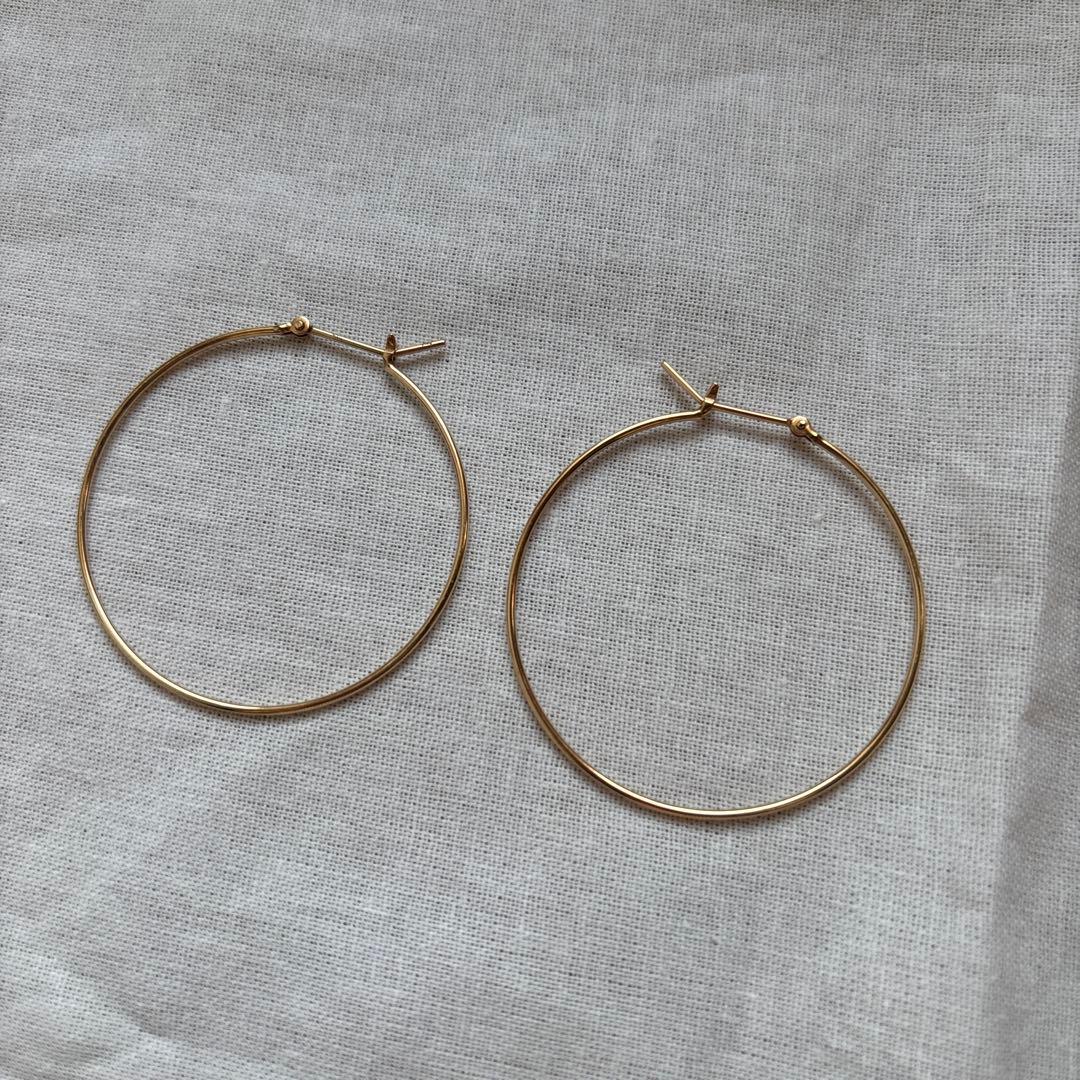 agete フープピアス 10k