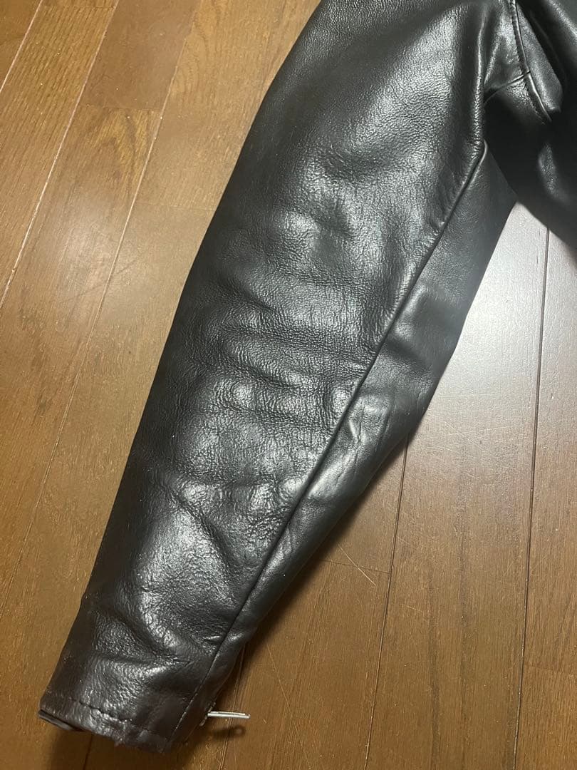 Schott シングル　ライダースジャケット　レザー　ブラック Size38