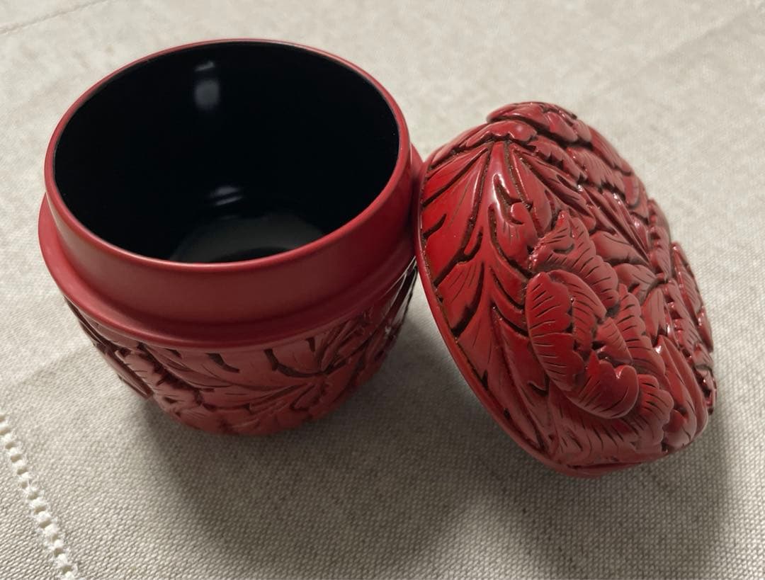 茶道具　なつめ　牡丹唐草　泉山　無形文化財