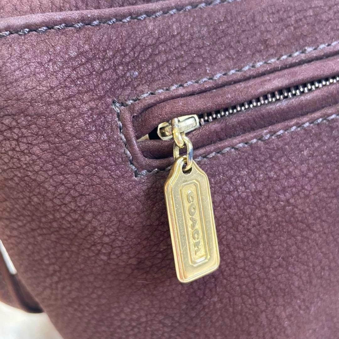 ケアキット付✨オールドコーチ ヌバック ショルダーバッグ　ソノマ　シボ革　茶