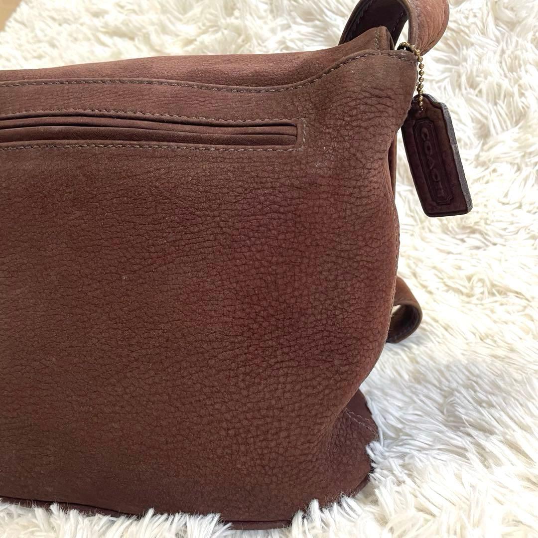 ケアキット付✨オールドコーチ ヌバック ショルダーバッグ　ソノマ　シボ革　茶