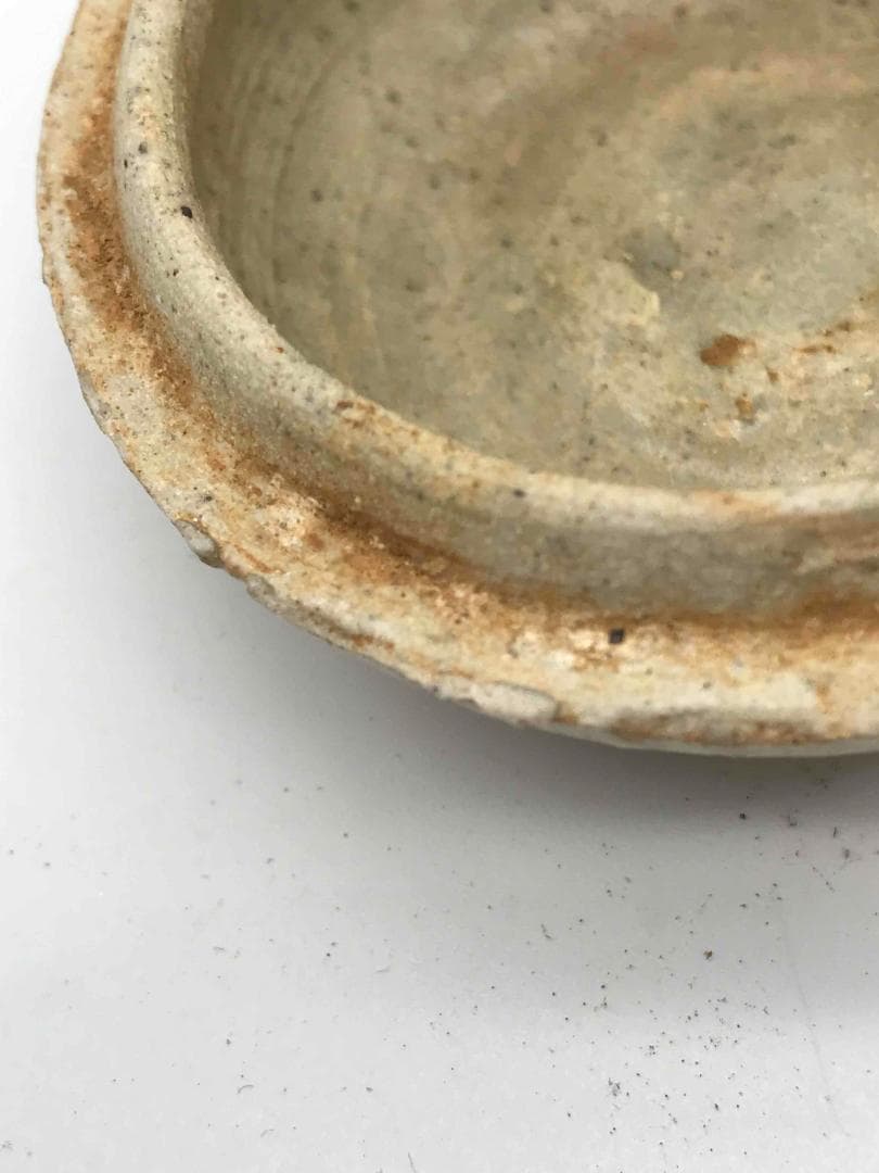 北宋時代　青白磁貼花牡丹文合子　香盒　香合　茶道具　香道具　(F-56)