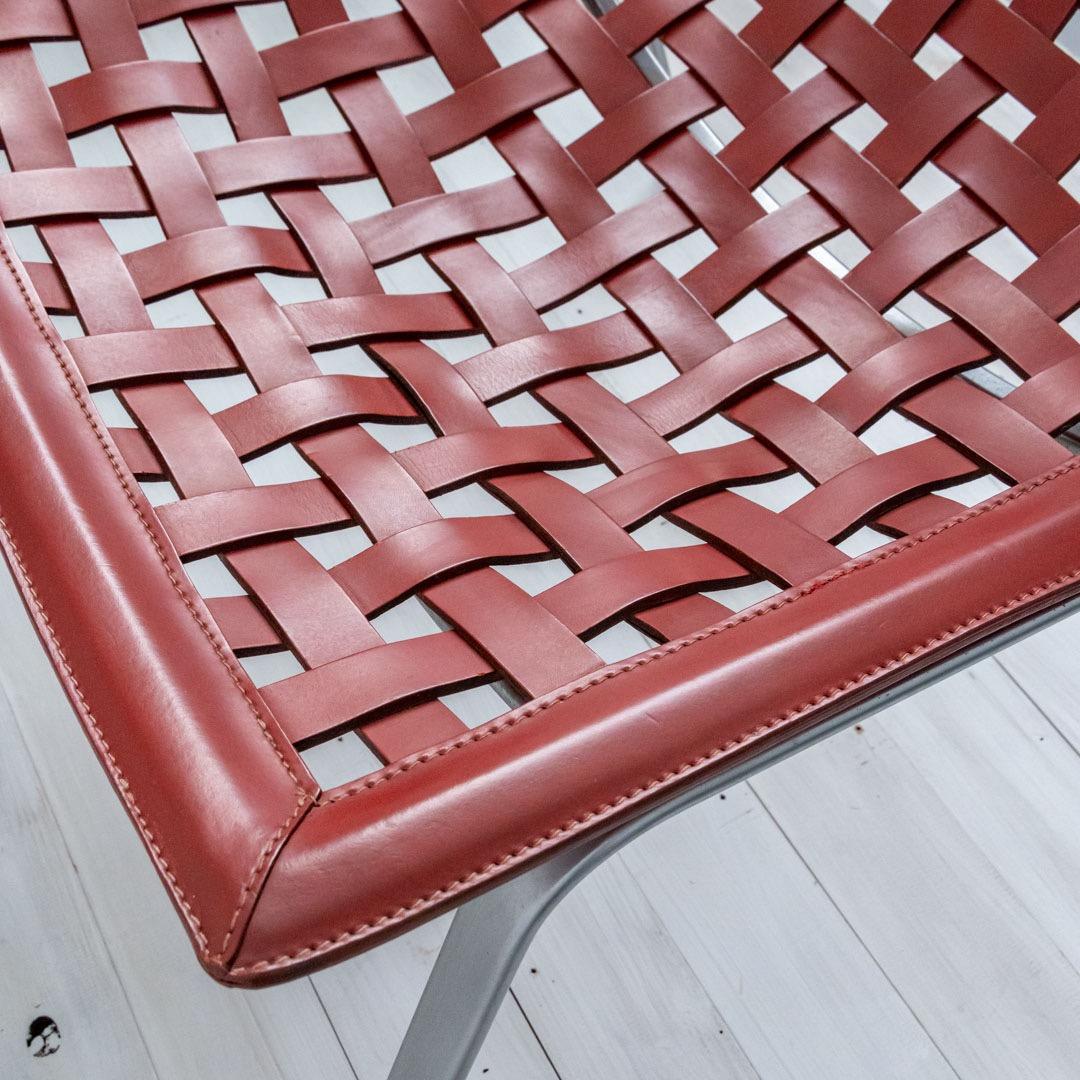 FASEM（ファセム）本革ネットチェアー　レッド