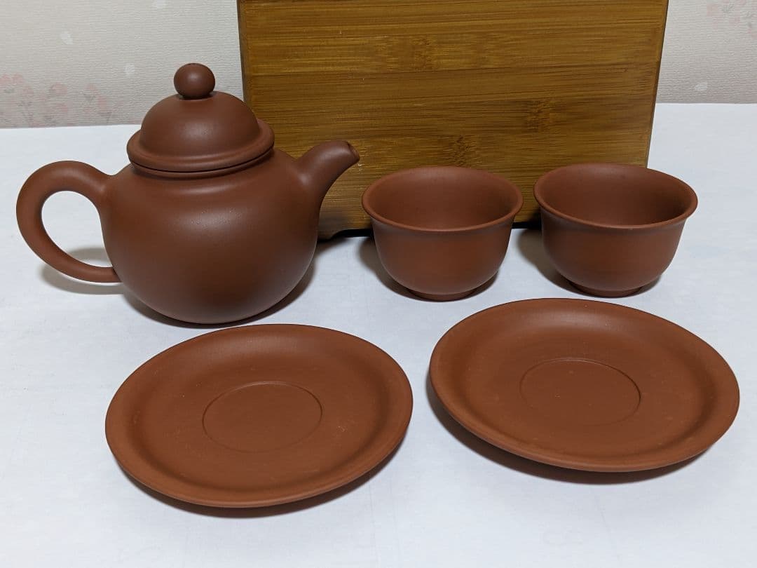 ♦宜興窯紫砂茶器竹箱入 特別発注非売品 中華人民共和国駐日本国大使館