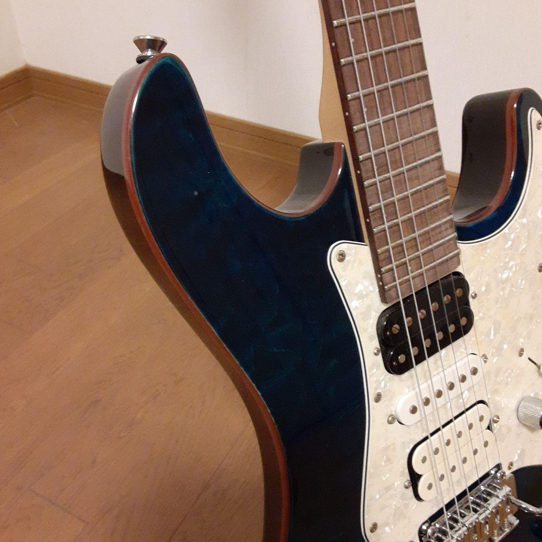 メイビスエレキギター ブラック/ブルー 6弦