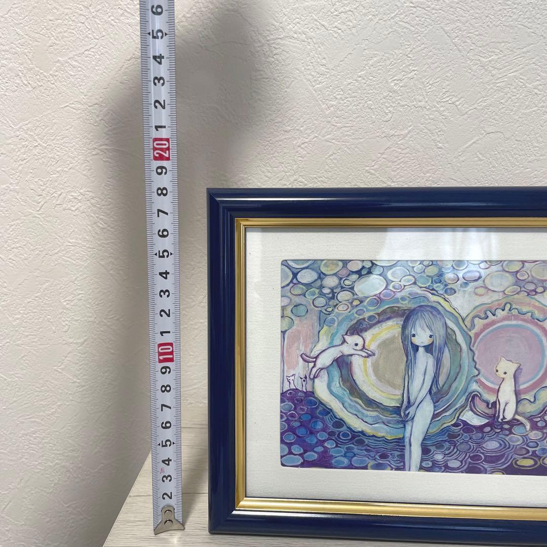 si_ku 黄菊しーく painting 原画　18×23cm(額縁含む)