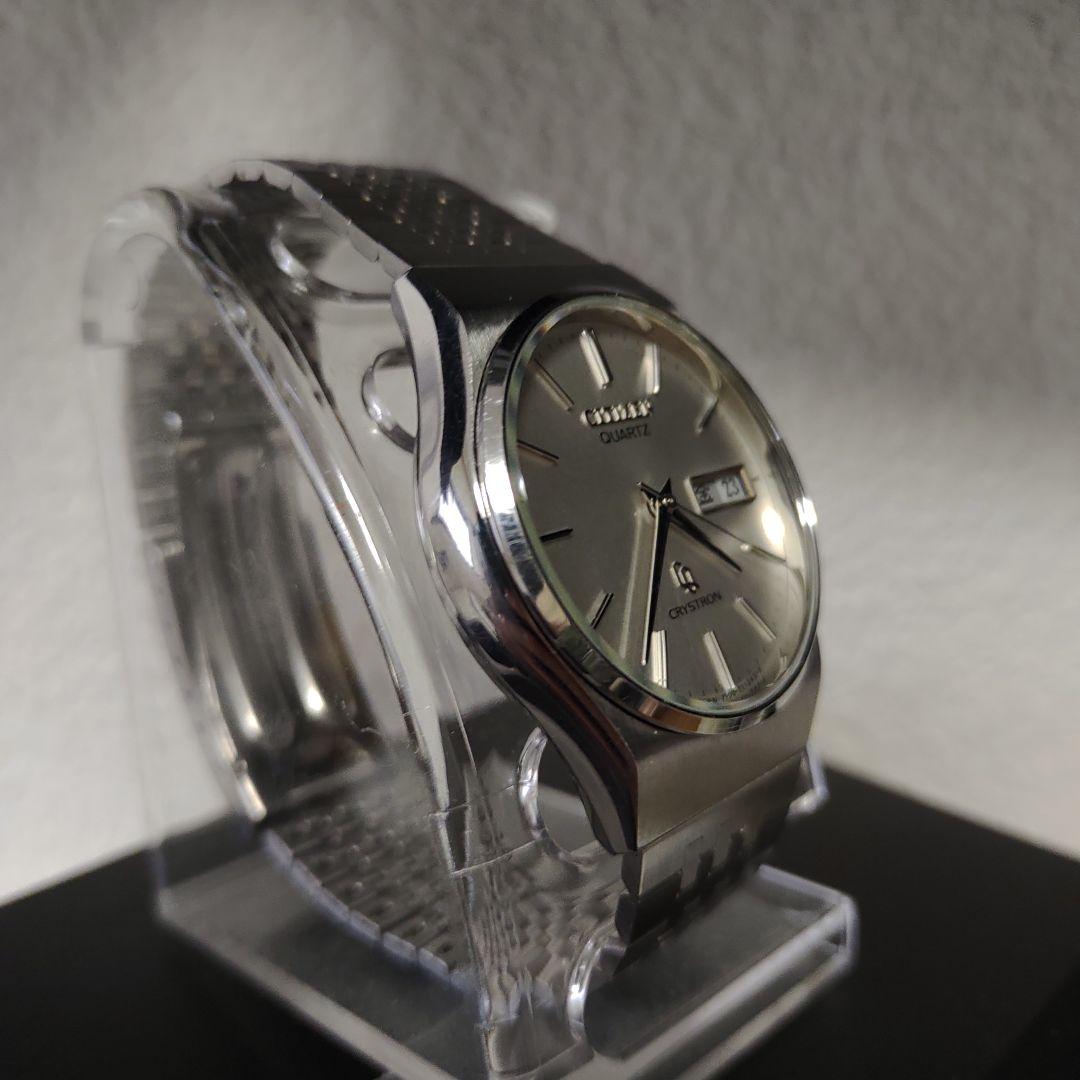 シチズンクリストロンビンテージメンズクオーツアナログ腕時計紳士KTC京都機械工具