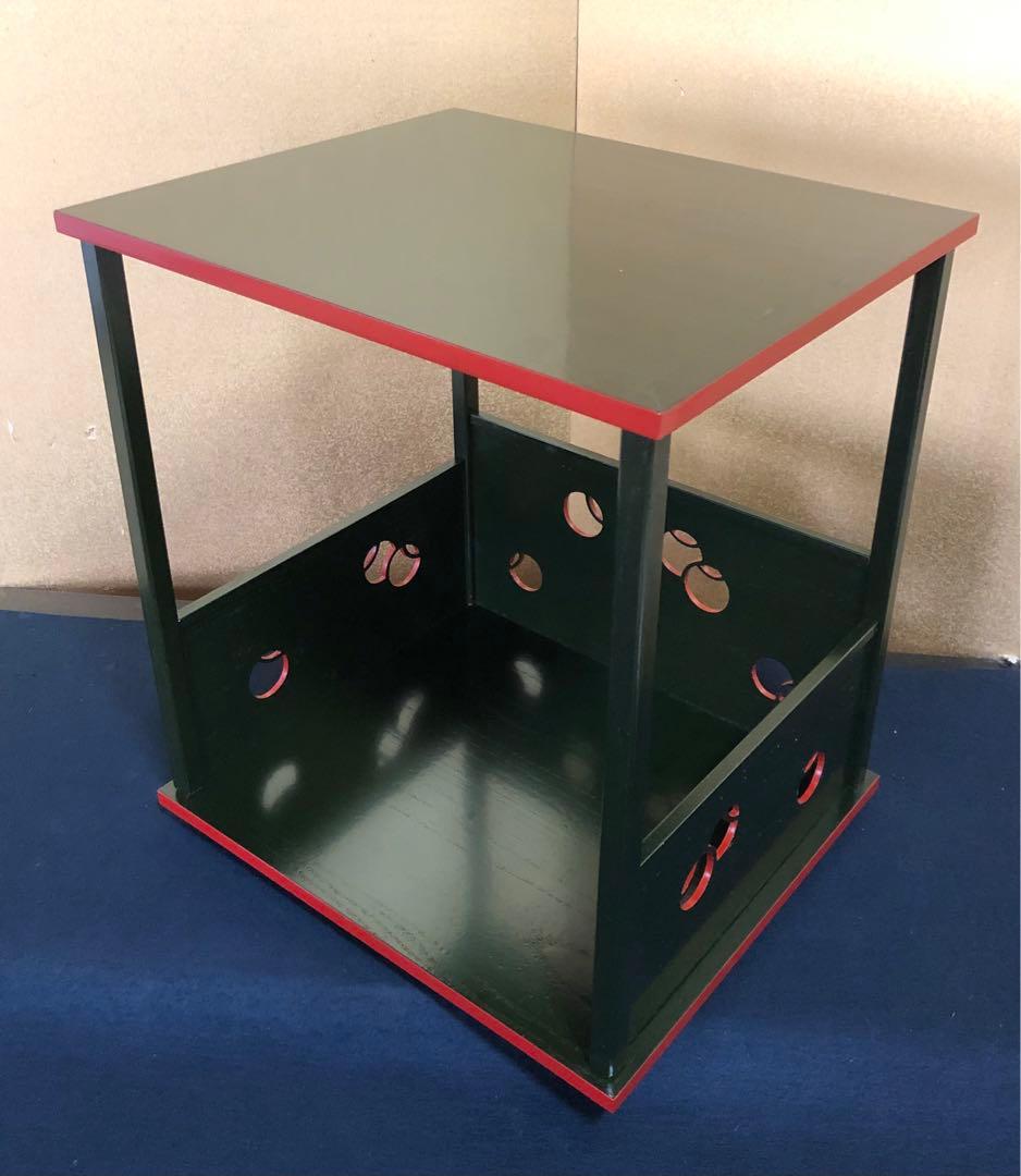 《レ》茶道具 青漆 つぼつぼ棚 組立式 元箱　251111う6