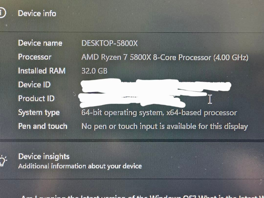 AMD Ryzen 7 5800X + マザーボード + RAM