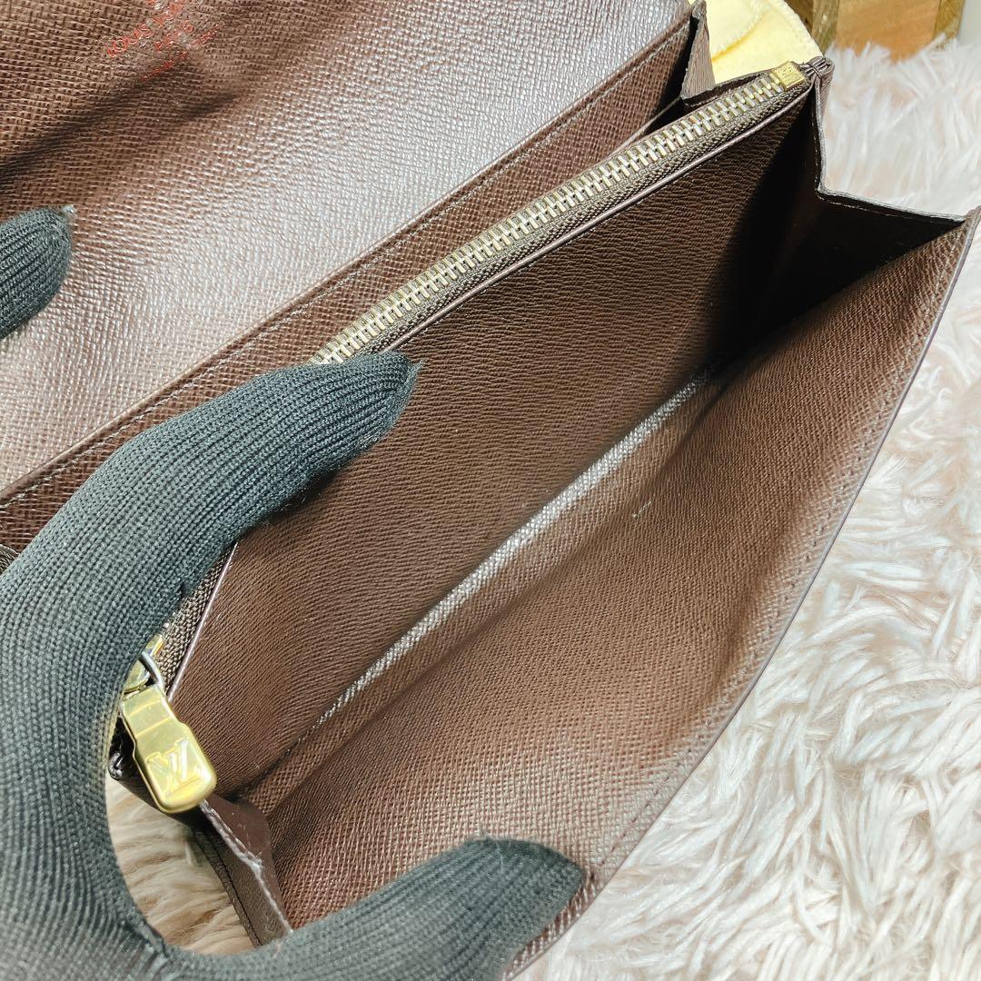 ルイヴィトン ダミエ エベヌ ポルトフォイユ サラ 長財布 カード10 即日発送