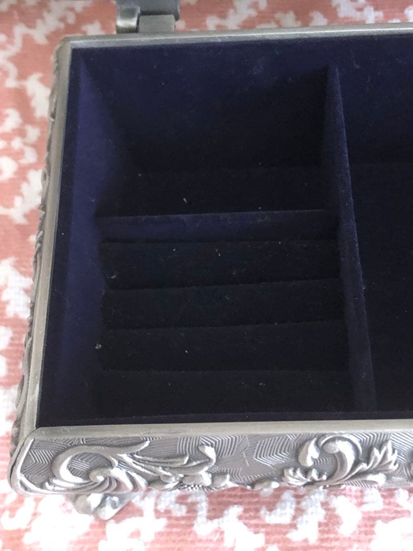 猫脚 ロココ アンティーク♦️希少 高級 ジュエリーボックス♦️気品♦️ロイヤルブルー