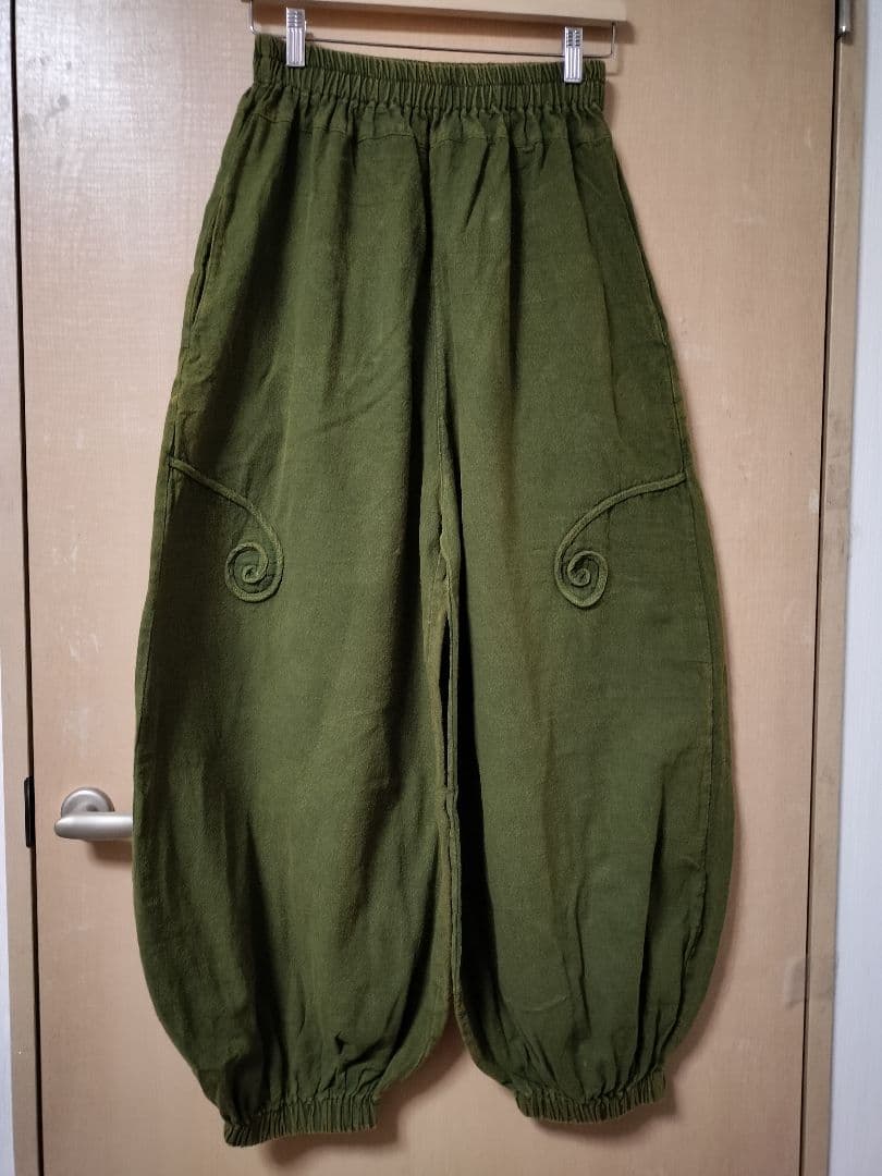 エスニック　アラジンパンツ　天然コットstonewash　男女共用　タイ製B3