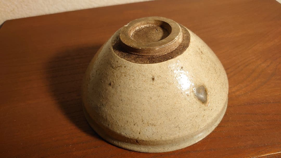 李朝　朝鮮陶器　唐津焼　京焼　白釉　抹茶碗　アンティーク抹茶碗　蔵出し　１客