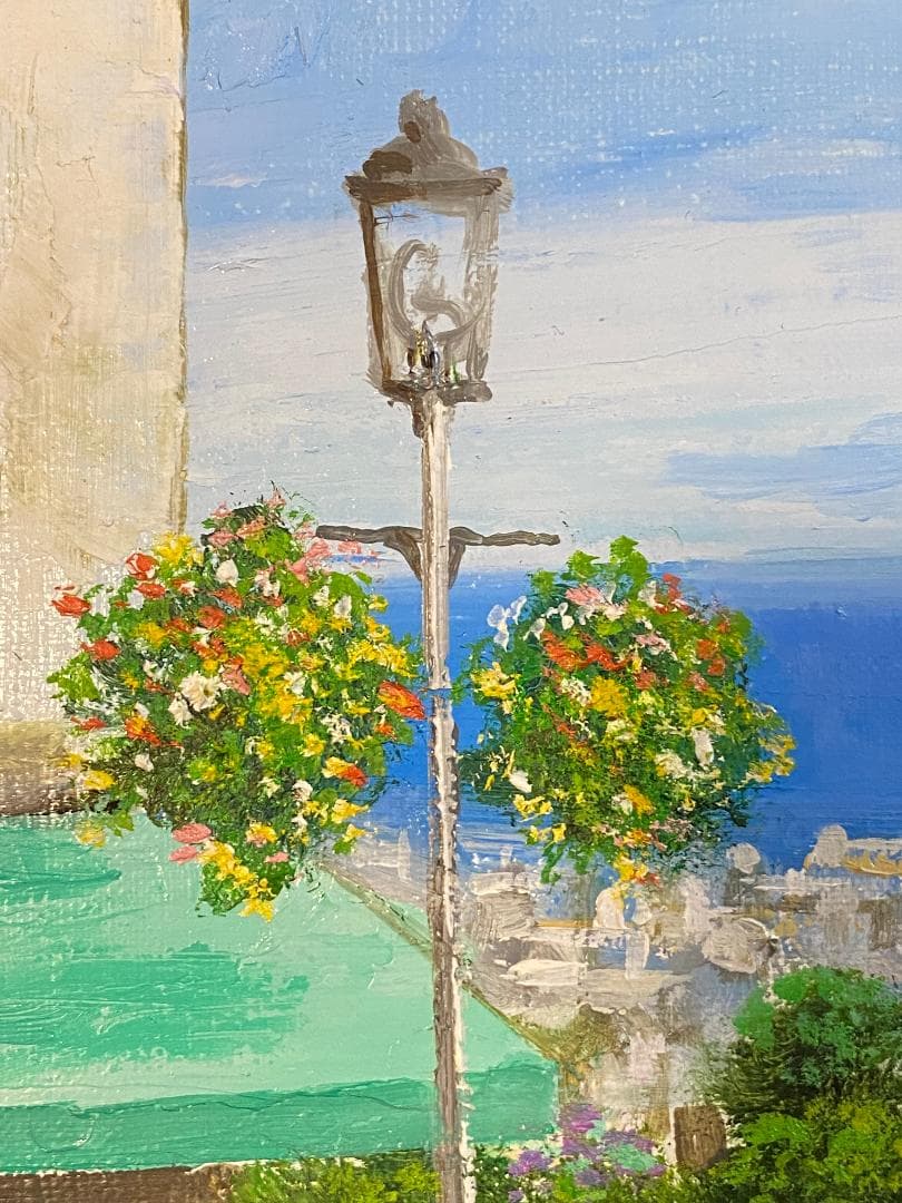 「真作」生田明「プロバンス」風景画　油彩画　額装　サイン有り　F4号