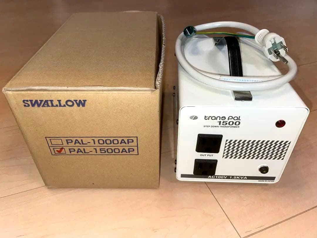 【未使用品】 海外用トランス PAL-1500AP スワロー電機