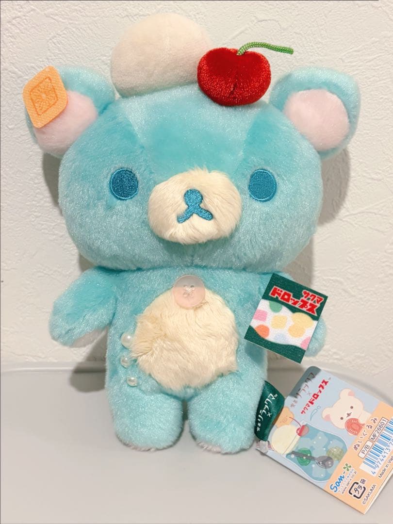 喫茶リラックマ×サクマドロップス クリームソーダ風コリラックマ ぬいぐるみ
