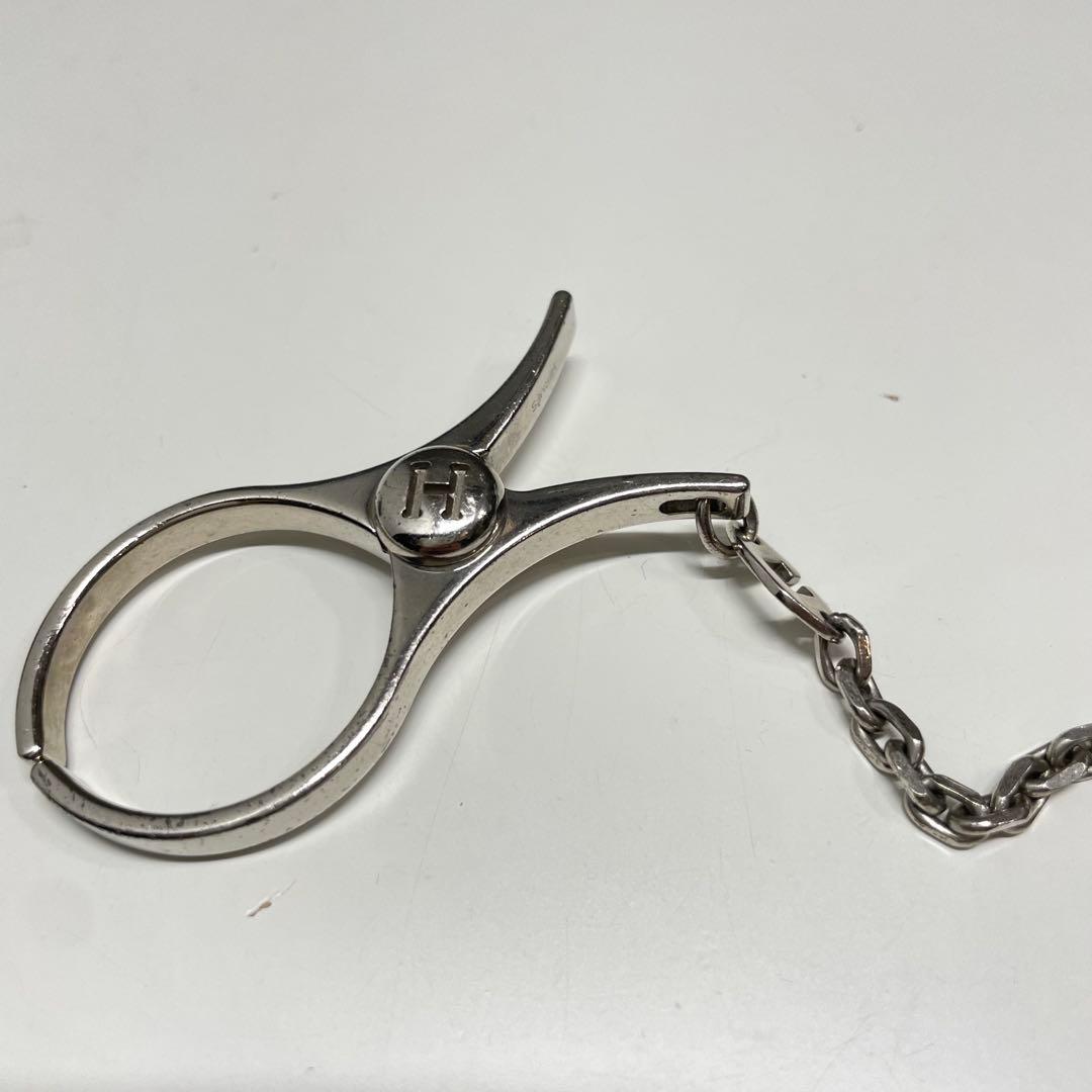 M*8様 HERMES グローブホルダー　シルバー　チェーン付き アクセサリー