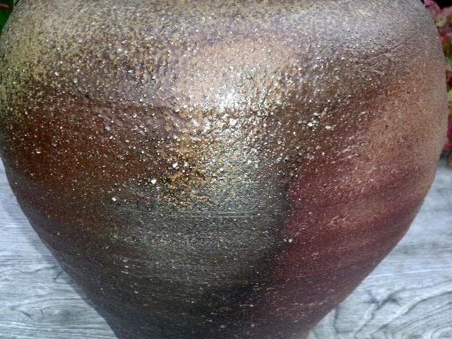 ♥各務賢周　焼締　壺　花瓶　備前　骨董　古玩